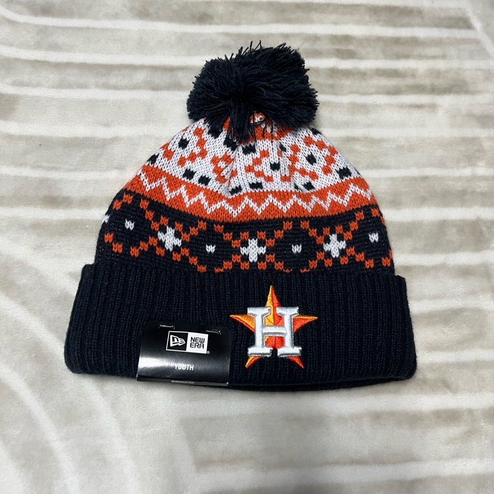 Houston Astros Hat Cap Beanie Pom NWT